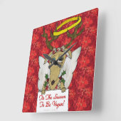 トナディアエンジェルザシーズンズブズビーガン スクエア壁時計 (傾斜)