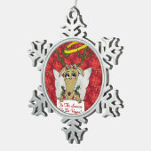 トナディアエンジェルザシーズンズブズビーガン スノーフレークピューターオーナメント (右)