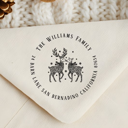 トナディアカップルのスカーフ&スノーネーム差出人住所 ラバースタンプ