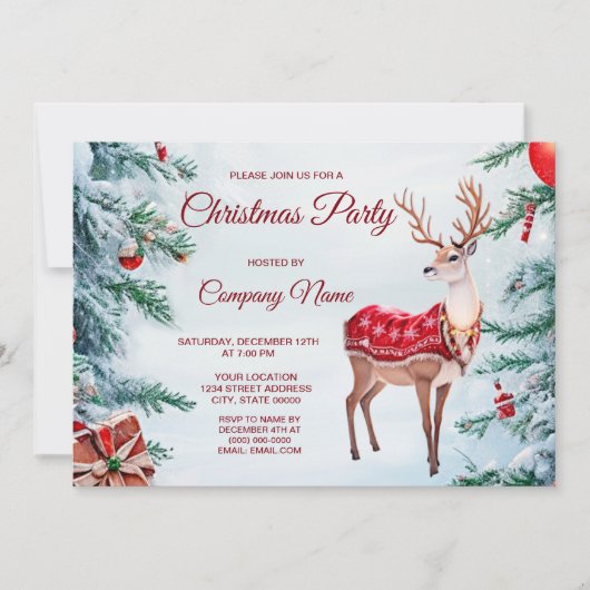 トナディアクリスマスホリデーパーティー招待状 招待状 (正面)