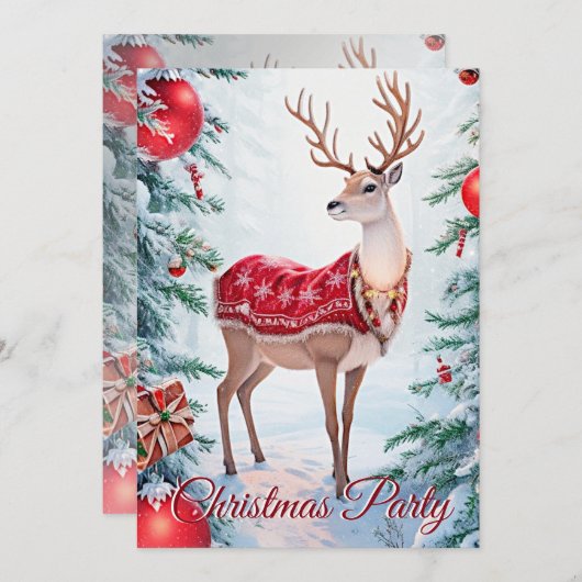 トナディアクリスマスホリデーパーティー招待状 招待状 (正面/裏面)