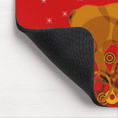 トナディアクリスマスホリデー抽象芸術サークルデザイン マウスパッド (コーナー)