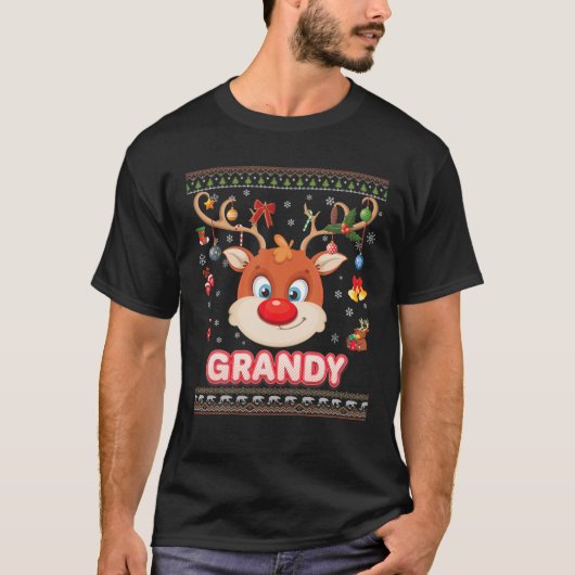 トナディアグランドイ顔メリークリスマスサンタ小妖精や小人Swe Tシャツ (正面)