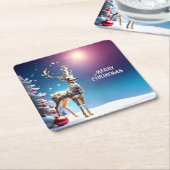 トナディアジュエルズクリスマスホリデー紙コースター スクエアペーパーコースター (アングル)