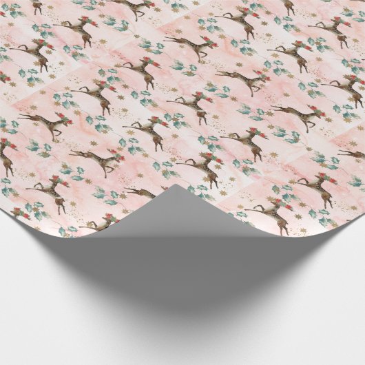 トナディアスターズグリーンリーグリッタークリスマス ラッピングペーパー (角)