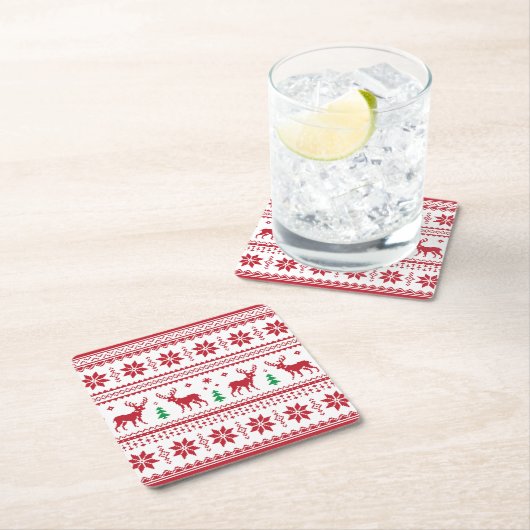 トナディアスノーフレークスフェアアイルデザイン紙コースター スクエアペーパーコースター (インサイチュ)