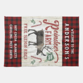 トナディアファーム素朴ヴィンテージファームハウス名前をカスタムする キッチンタオル (横)