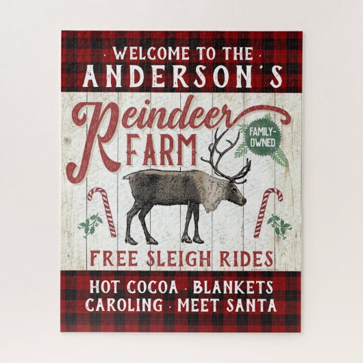 トナディアファーム素朴ヴィンテージファームハウス名前をカスタムする ジグソーパズル (縦)