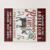 トナディアファーム素朴ヴィンテージファームハウス名前をカスタムする ジグソーパズル (横)