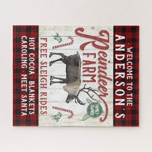 トナディアファーム素朴ヴィンテージファームハウス名前をカスタムする ジグソーパズル (横)