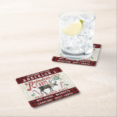 トナディアファーム素朴ヴィンテージファームハウス名前をカスタムする スクエアペーパーコースター (インサイチュ)