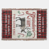 トナディアファーム素朴ヴィンテージファームハウス名前をカスタムする スローブランケット (正面)