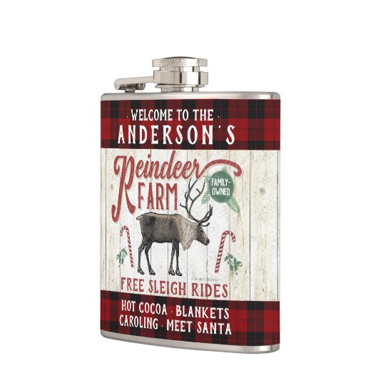 トナディアファーム素朴ヴィンテージファームハウス名前をカスタムする フラスク (左)