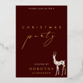 トナディアフォイルクリスマスパーティの招待状 箔シーズンカード (正面)