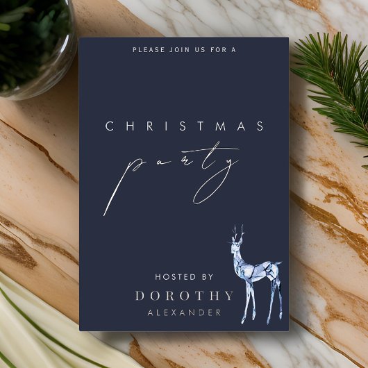 トナディアフォイルクリスマスパーティの招待状 箔シーズンカード