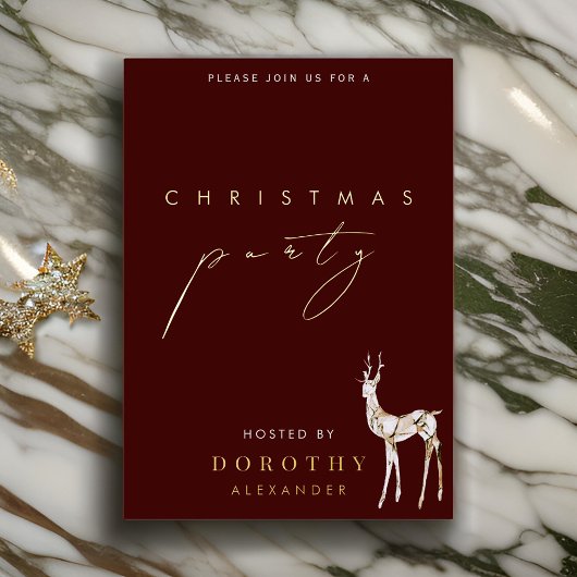 トナディアフォイルクリスマスパーティの招待状 箔シーズンカード