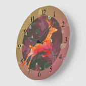 トナディアポインセティアホリデイ ラージ壁時計 (傾斜)