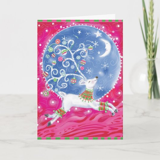 トナディアムーンレトロ抽象芸術クリスマスカード シーズンカード (正面)