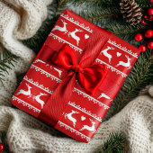 トナディアロマンスキ赤と白ンシナビアデザイン ラッピングペーパー