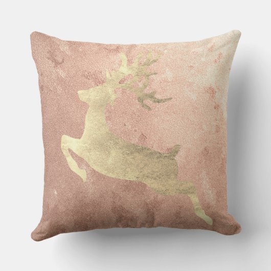 トナディシャンペーンピンクローズ金ゴールド赤面コテージ クッション (裏面)