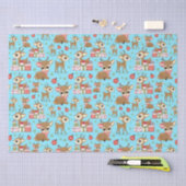 トナディースクリスマスギフトオーナメントスノーフレークブルー 薄葉紙 (クラフト)