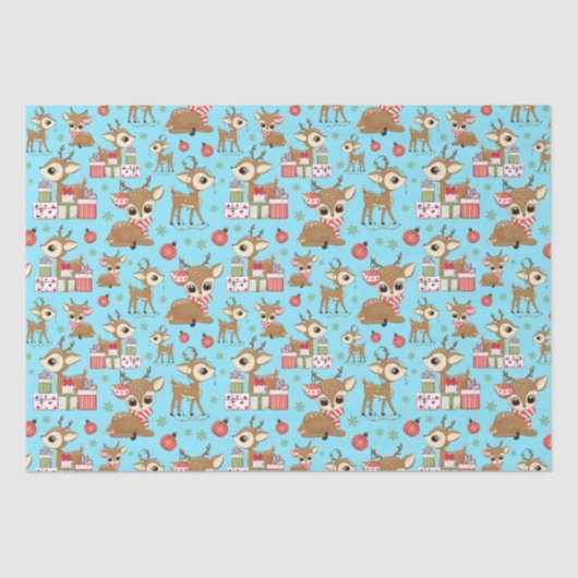 トナディースクリスマスギフトオーナメントスノーフレークブルー 薄葉紙 (正面)