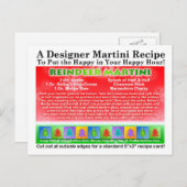 トナディースクリスマスマルティーニレシピはがき ポストカード (正面/裏面)