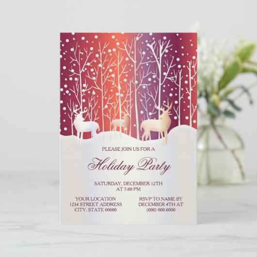 トナディースノーウィクリスマスパーティーホリデー招待状 招待状 (スタンド正面)