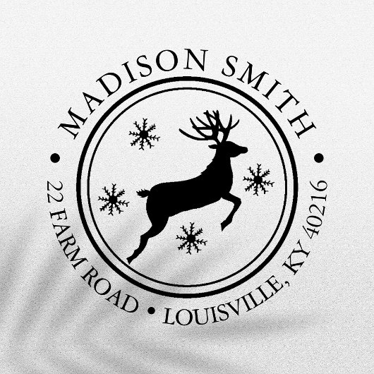 トナディースノーフレーククリスマスサークル差出人住所 セルフインキングスタンプ