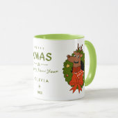 トナパーソナライズされたカイ付きクリスマスマグ | ホリデー マグカップ (正面右)