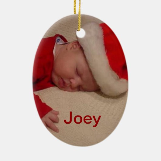 トナパーソナライズされたークリスマスフォトオーナメント セラミックオーナメント (裏面)