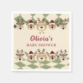 トナベリーサンタベビークリスマスベビーシャワーナプキンズ スタンダードカクテルナプキン (正面)