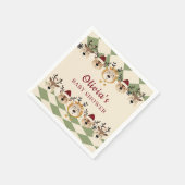 トナベリーサンタベビークリスマスベビーシャワーナプキンズ スタンダードカクテルナプキン (角)