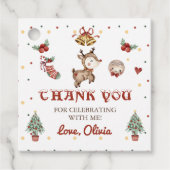 トナリークリスマスウィンター誕生日メッセージカード フェイバータグ (正面)