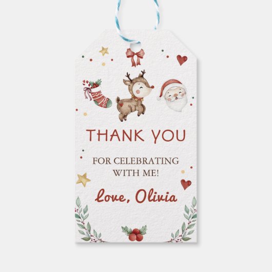トナリークリスマスサンタ誕生日好意ギフトラベル ギフトタグ (裏面)