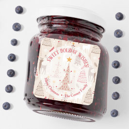 トナリークリスマスツリーズホームメイドホリデイベーキング スクエアシール