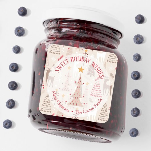 トナリークリスマスツリーズホームメイドホリデイベーキング スクエアシール