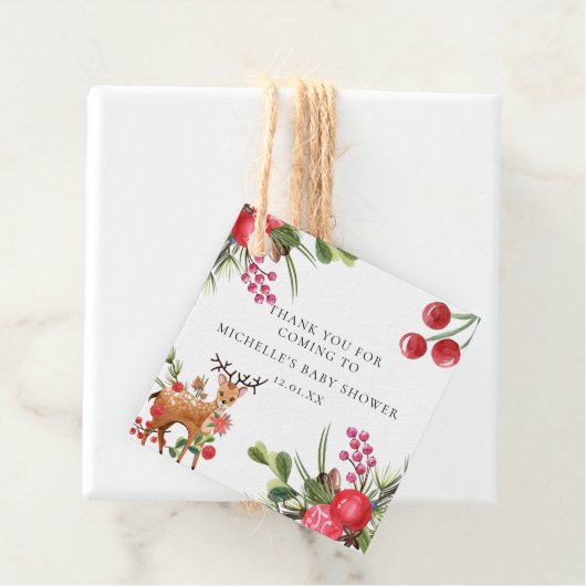 トナリークリスマスベビーシャワーメッセージカード フェイバータグ (インサイチュ)