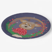 トナリークリスマスポートレート紙プレート ペーパープレート (アングル)