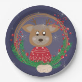 トナリークリスマスポートレート紙プレート ペーパープレート (正面)