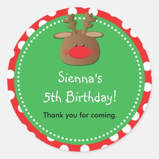 トナリーホリデークリスマス水玉模様お気に入りシール ラウンドシール (正面)