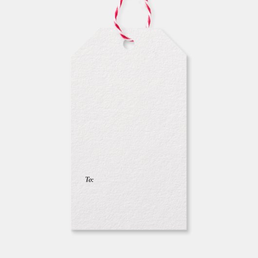 トナリーミニマリスト白黒クリスマス ギフトタグ (裏面)