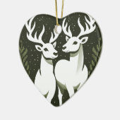 トナリーラブカップルギフトクリスマスツリーオーナメント セラミックオーナメント (左)