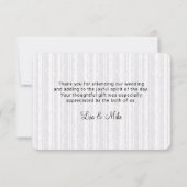 トナ素朴イ植物学結婚の感謝 招待状 (裏面)