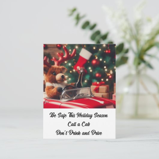 トナ飲ークリスマスドリンクとドライブしない ポストカード (スタンド正面)