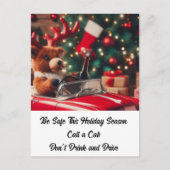 トナ飲ークリスマスドリンクとドライブしない ポストカード (正面)