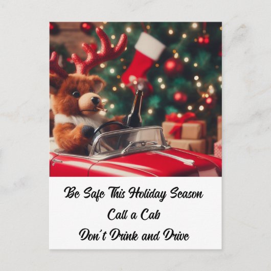 トナ飲ークリスマスドリンクとドライブしない ポストカード (正面)