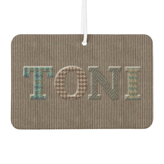 トニオックスフォードツイードデザイン カーエアーフレッシュナー (正面)