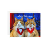 トニーとテディのクリスマスカード ノートカード (正面/裏面インサイチュ)