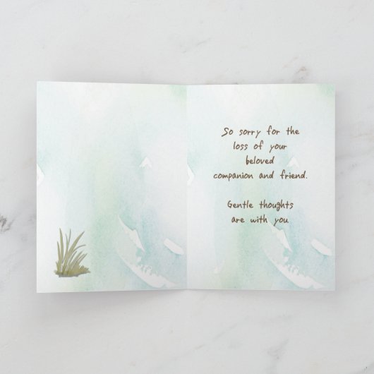 トニーズキャットペット悔やみや弔慰オーバーレインボーブリッジ カード (内部)